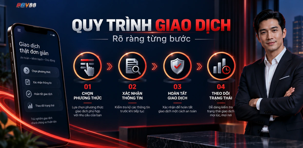 PBV88 QUY TRÌNH GIAO DỊCH